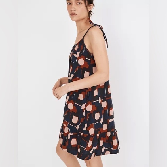 Madewell Lightestspun Tie-Strap Ruffle-Hem Cover-Up Dress in Color Collage - Picture 3 of 11